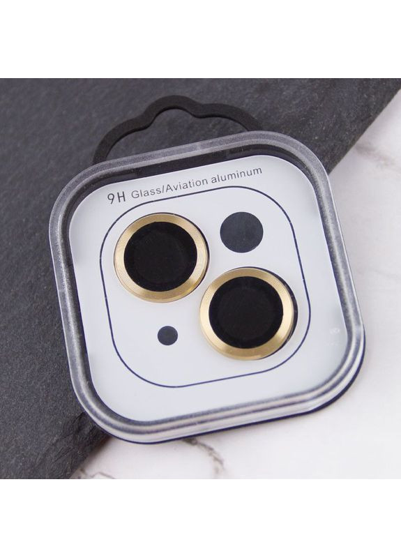 Защитное стекло Metal Classic на камеру (в упак.) для Apple iPhone 14 (6.1") / 14 Plus (6.7") Золотой Epik (372020636)