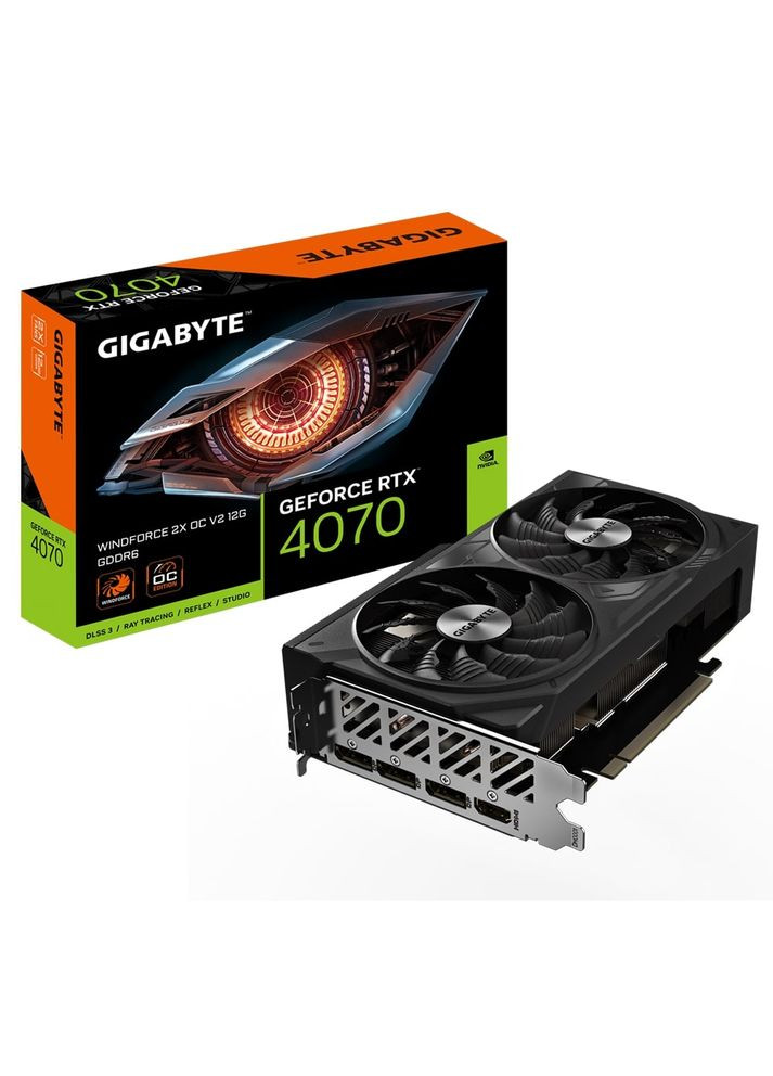 Видеокарта GF RTX 4070 12GB GDDR6 Windforce 2X OC V2 (GVN4070WF2OCV2-12GD) Gigabyte (315502990)