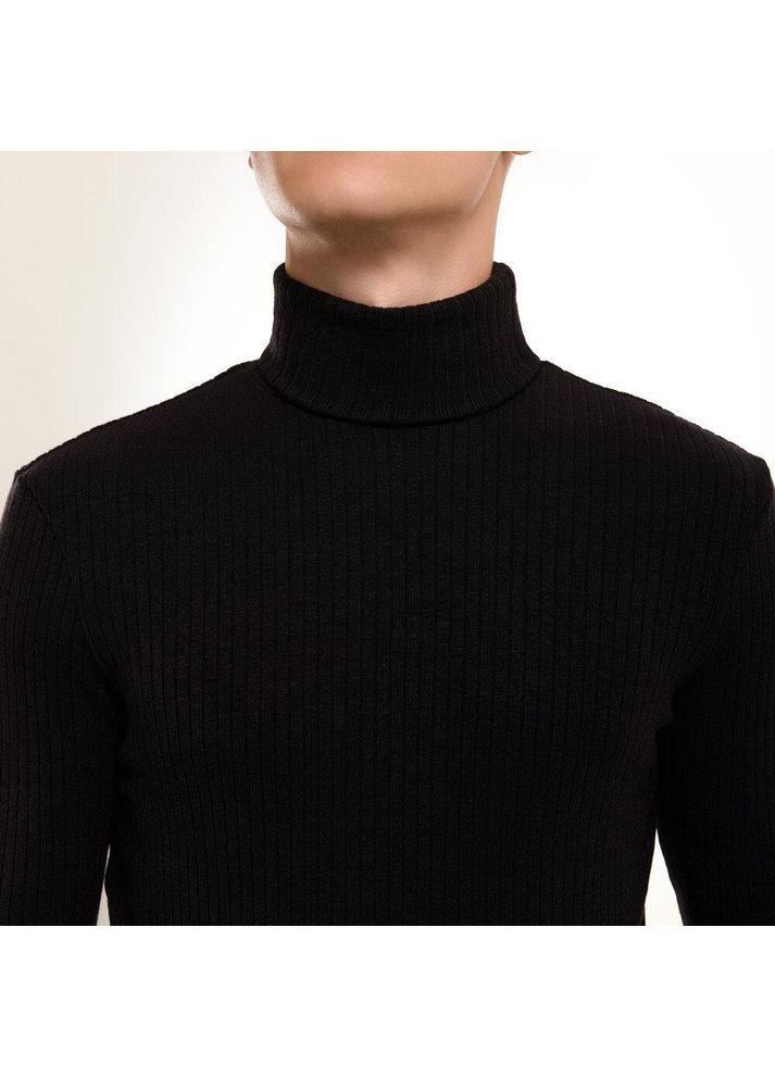 Стильный мужской гольф приталенный черный No Brand (365968092)