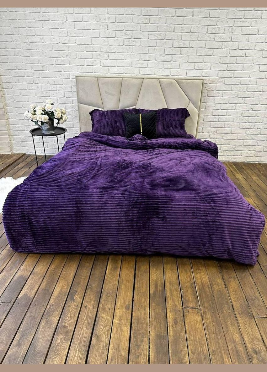 Постільна білизна шарпей плюшева два підковдри Сімейний Фіолетовий (П4К-mur-sharp-size-003-03) No Brand (308754532)