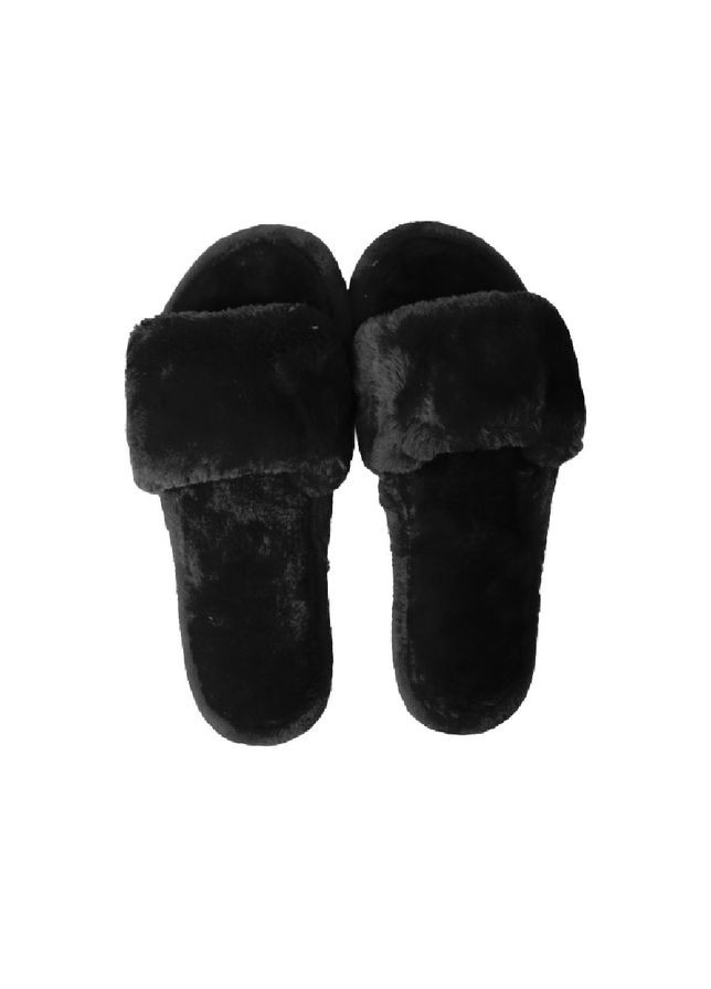 Черные тапочки домашние открытые красные 38 размер No Brand