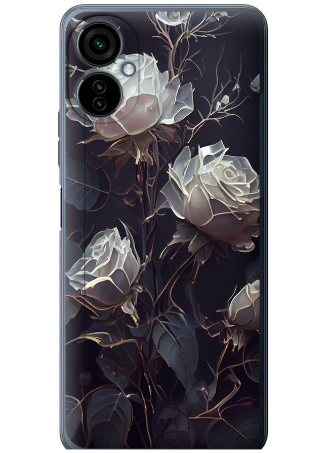 Силиконовый чехол 'Розы 2' для Endorphone Tecno Camon 19 Neo CH6i (260599512)