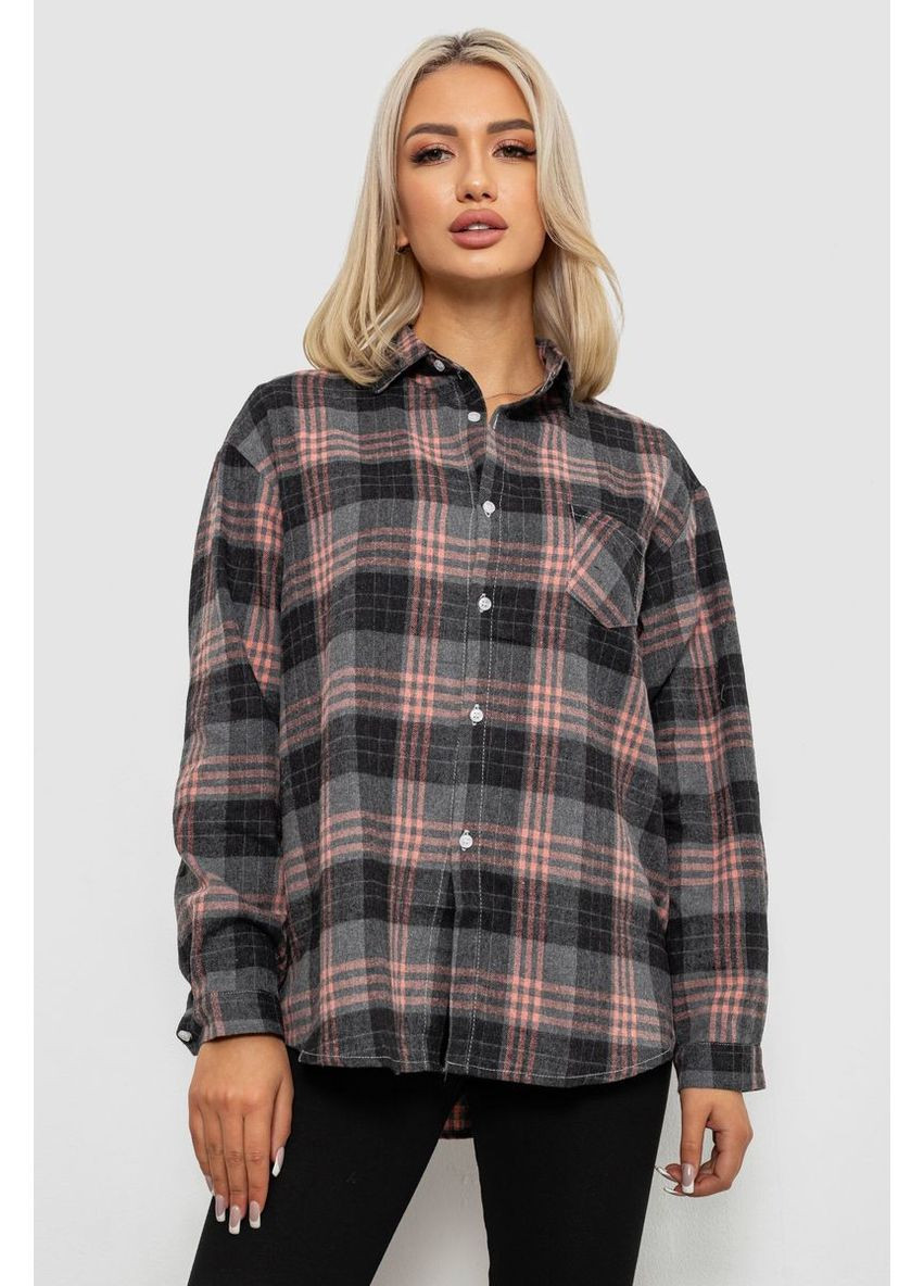 Сорочка жіноча в клітинку, колір сірий, 244R1070-2 Ager (364203493)