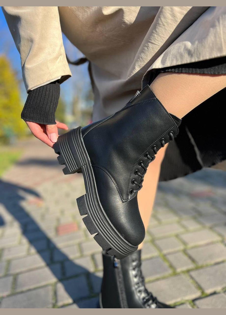 Зимние ботинки женские из натуральной кожи (1844) No Brand