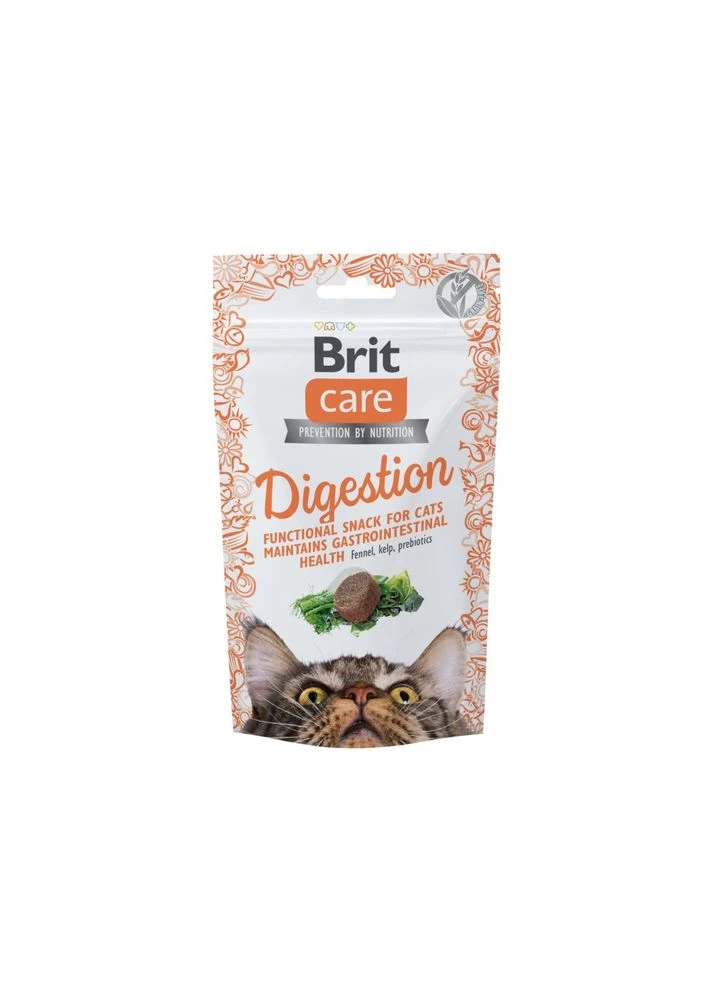 Ласощі для котів Functional Snack Digestion для підтримки травлення з тунцем 50 г Brit Care (387657425)