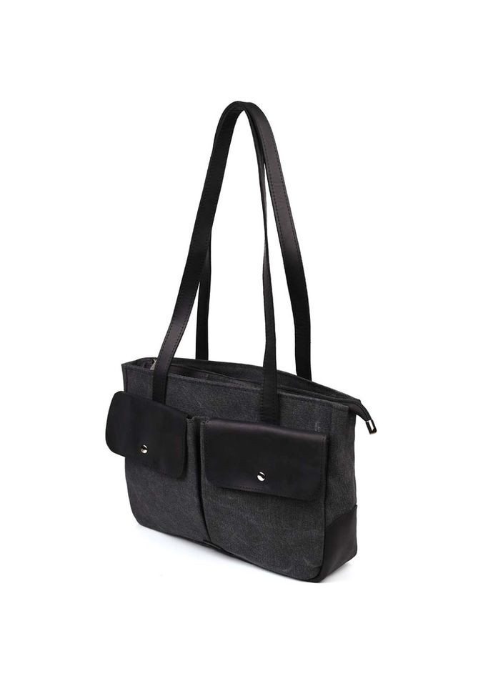 Женская сумка тоут из конвас и кожи RAg3930-3md с передними карманами TARWA (304533779)