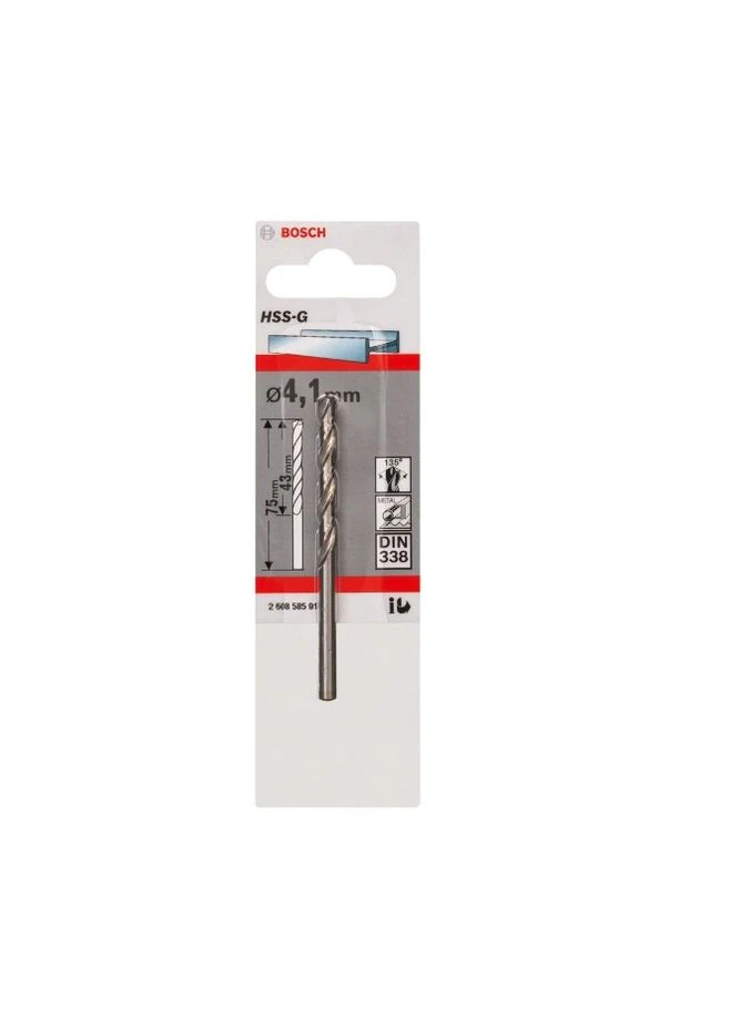 Сверло Standard (HSS-G, 4.1x75 мм) по металлу (20370) Bosch (306551616)