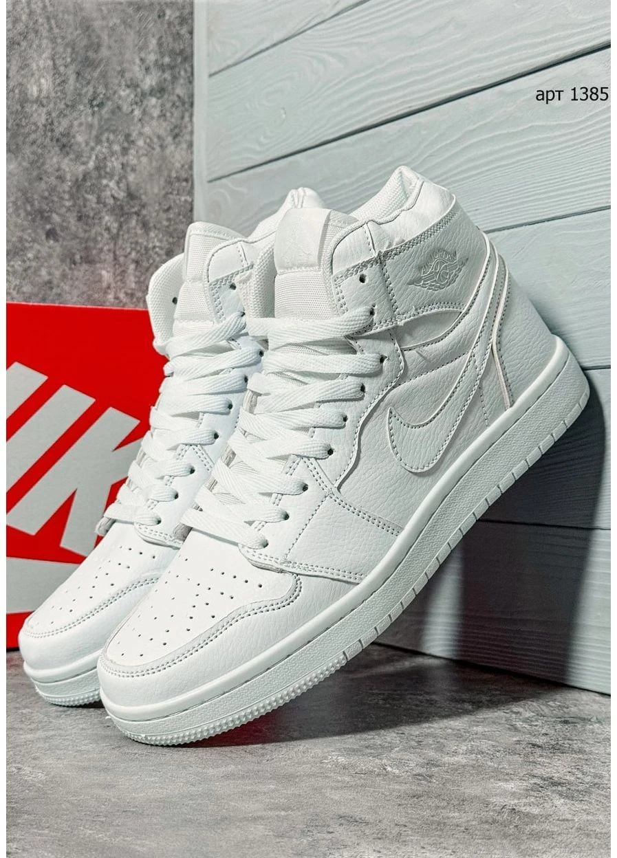 Білі кросівки nike air jordan 1 retro high демісезон No Brand