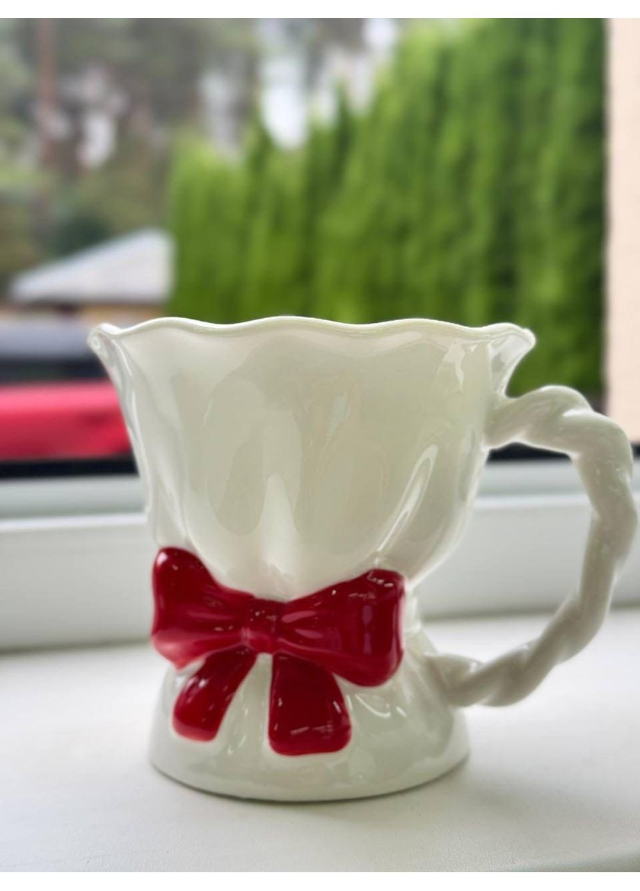 Кружка-кубок объемом 450 мл с ярким красным бантом OSM (365549055)