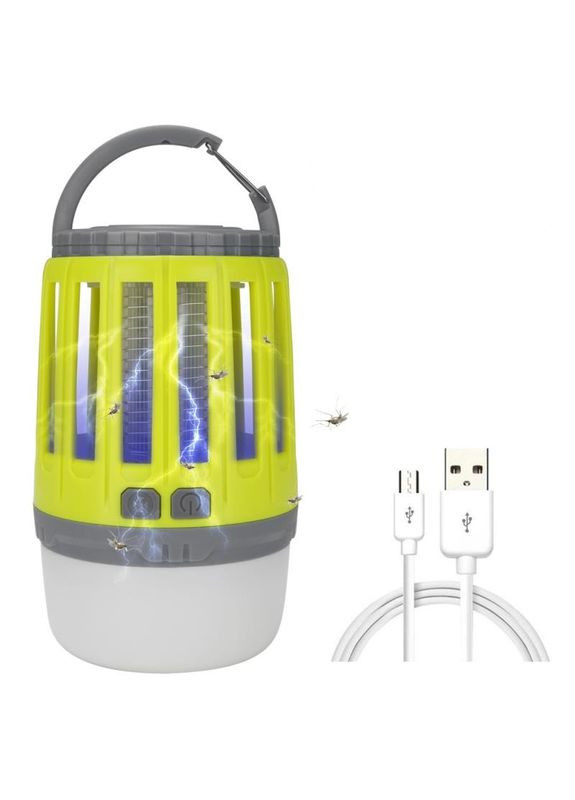 Лампа приманка для комах SS-2502 акумуляторна + Ліхтар кемпінговий Салатовий VHG (360771891)