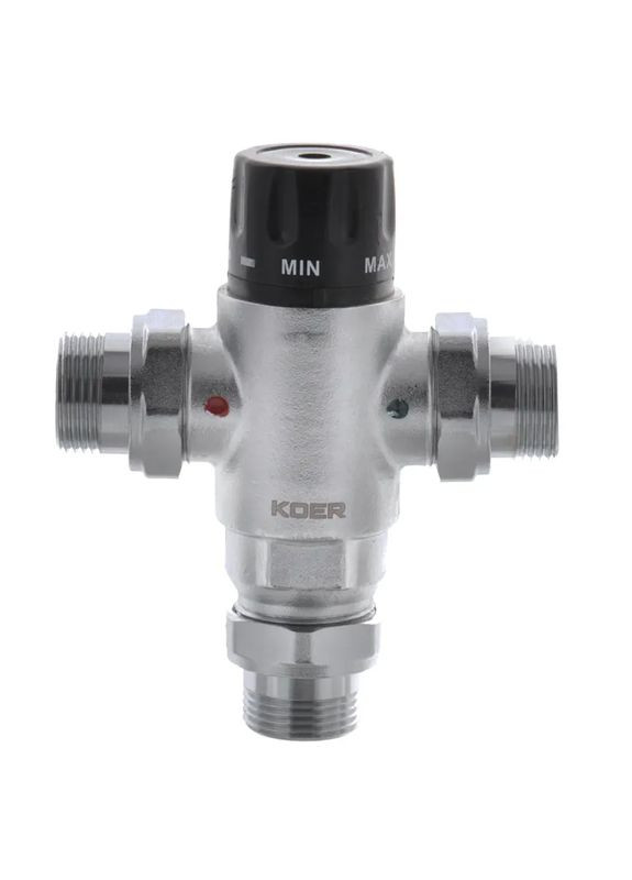 Клапан змішувач термостатичний триходовий 3/4'' (з накидн. гайками) KR.1258 (KR2818) KOER (321205398)