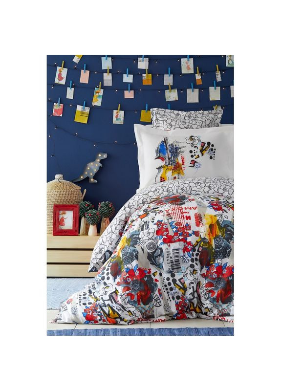 Постільна білизна Beris kirmizi 2019-2 червоний ранфорс підліткова Karaca Home (275863807)