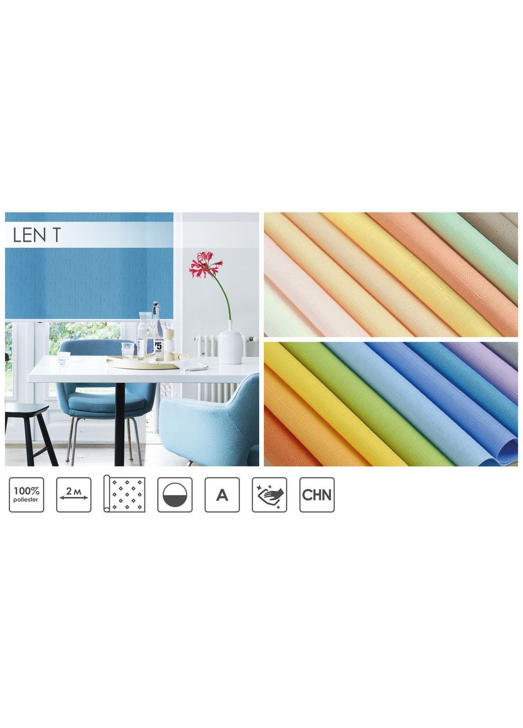 Рулонные шторы ткань Лен - Практические тканевые роллеты из хорошей ткани цвет Besta (368828364)