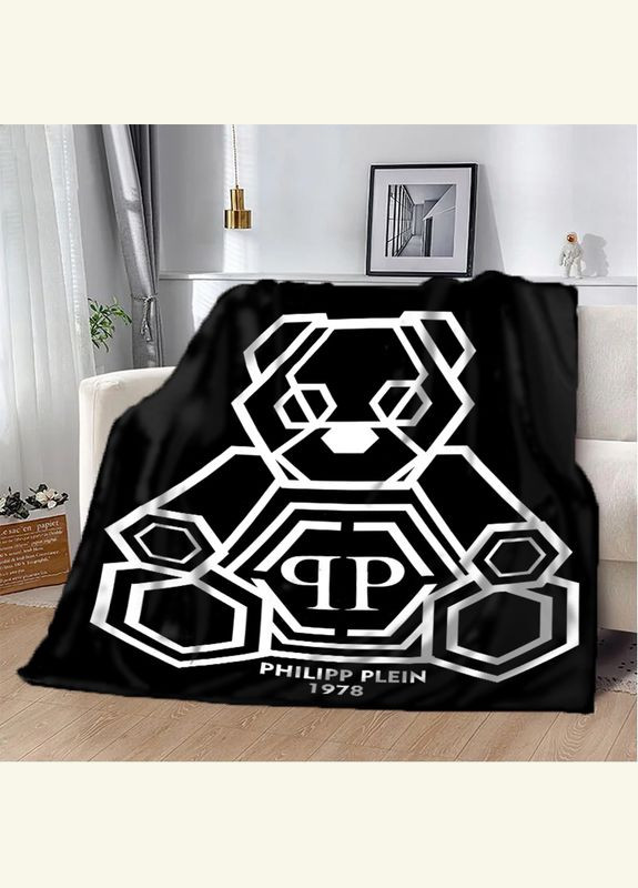 Плед 3D Philipp Plein Черный 29518 180х215 см FlexDress (364490038)