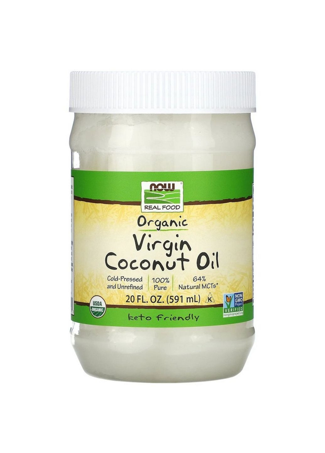 Заменитель питания Organic Virgin Coconut Cooking Oil, 591 мл Now (293481943)