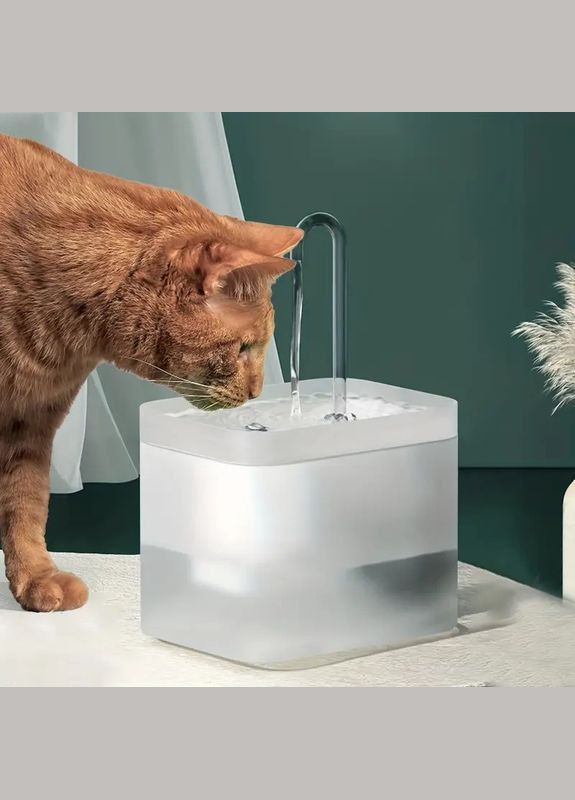 Питьевой фонтан для кошек и собак 1.5L, поилка для кота и собак с фильтром Белый Hipidog (299915290)