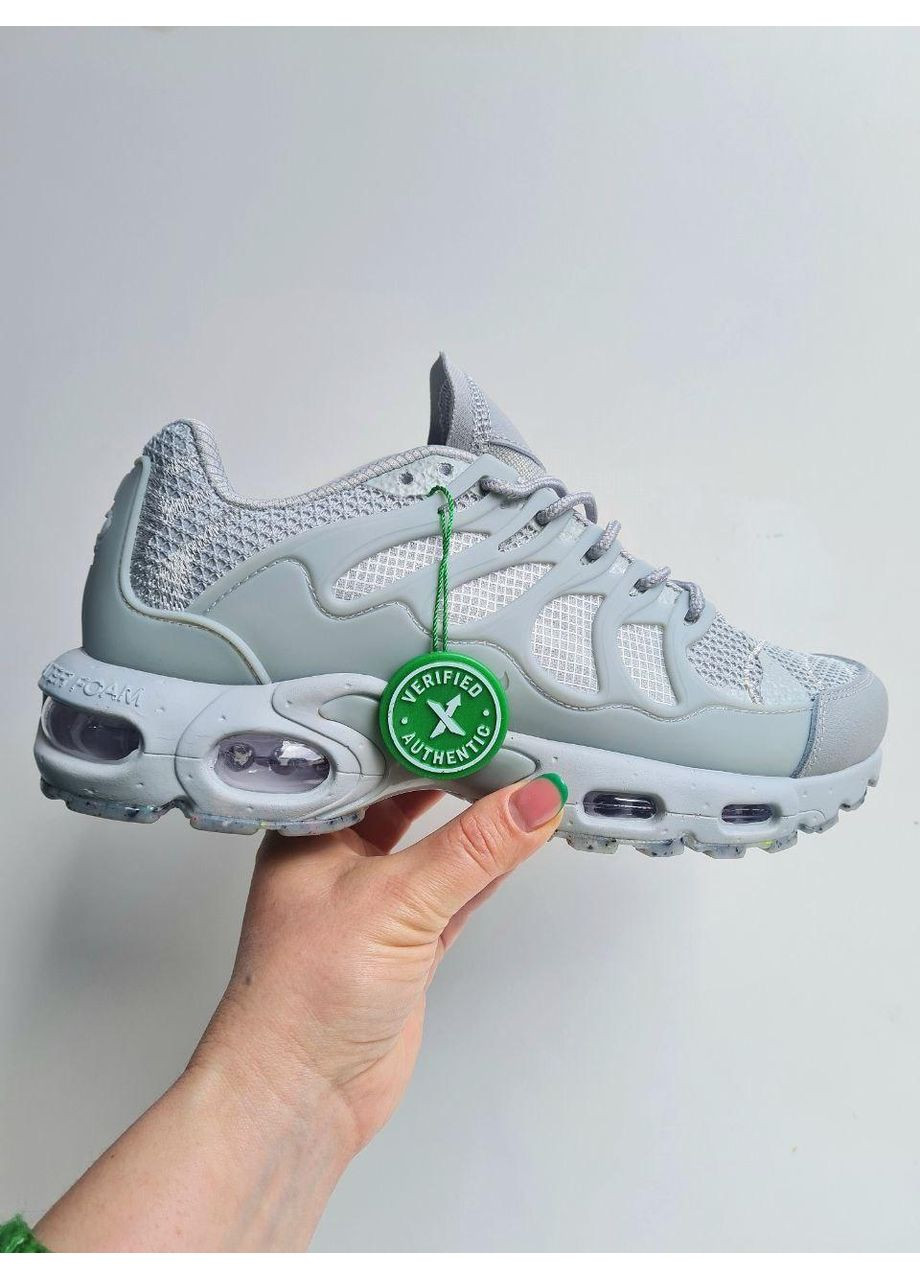 Серые демисезонные кроссовки мужские nike air max terrascape plus grey найк аир макс тн плюс No Brand