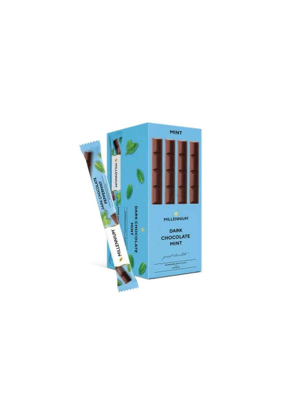 Шоколад 38г черный с мятной начинкой NEW Millennium (359432675)