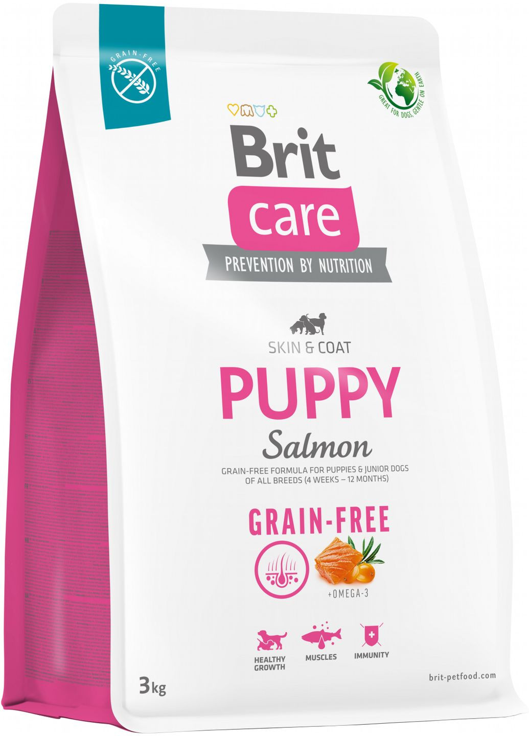 Корм для щенят Dog Grain-free Puppy беззерновий з лососем 3 кг (8595602558810) Brit Care (279562315)