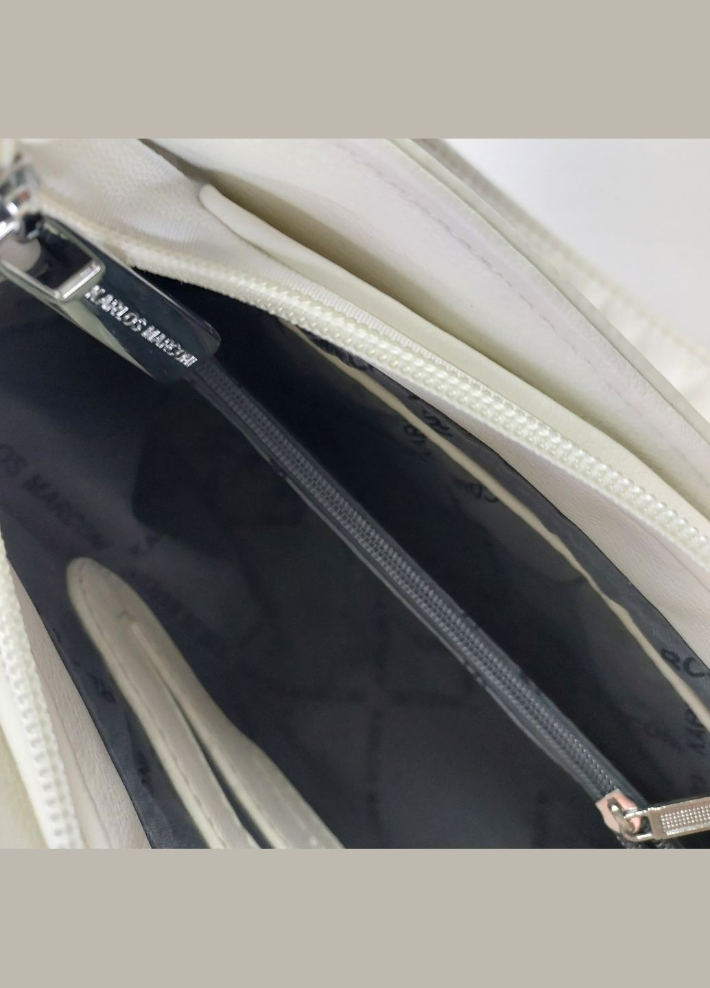 Сумка жіноча багет з коротким та довгим ремінцем біла Karlos Marconi (339079323)