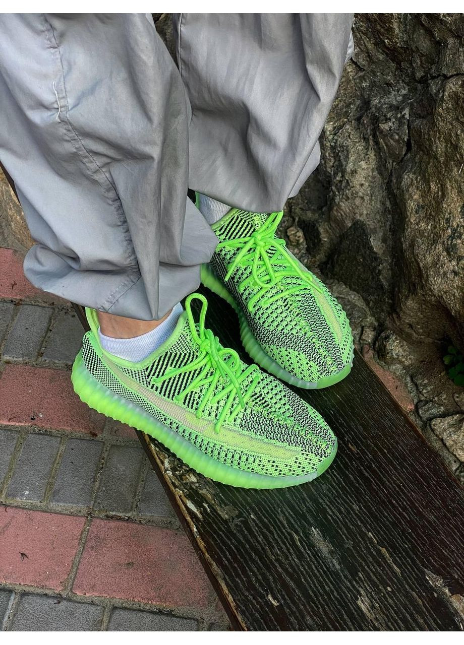КРОССОВКИ ЖЕНСКИЕ ADIDAS YEEZY BOOST 350 V2 YEEZREEL АДИДАС ИЗИ БУСТ No Brand зелёные демисезоны (369389312)