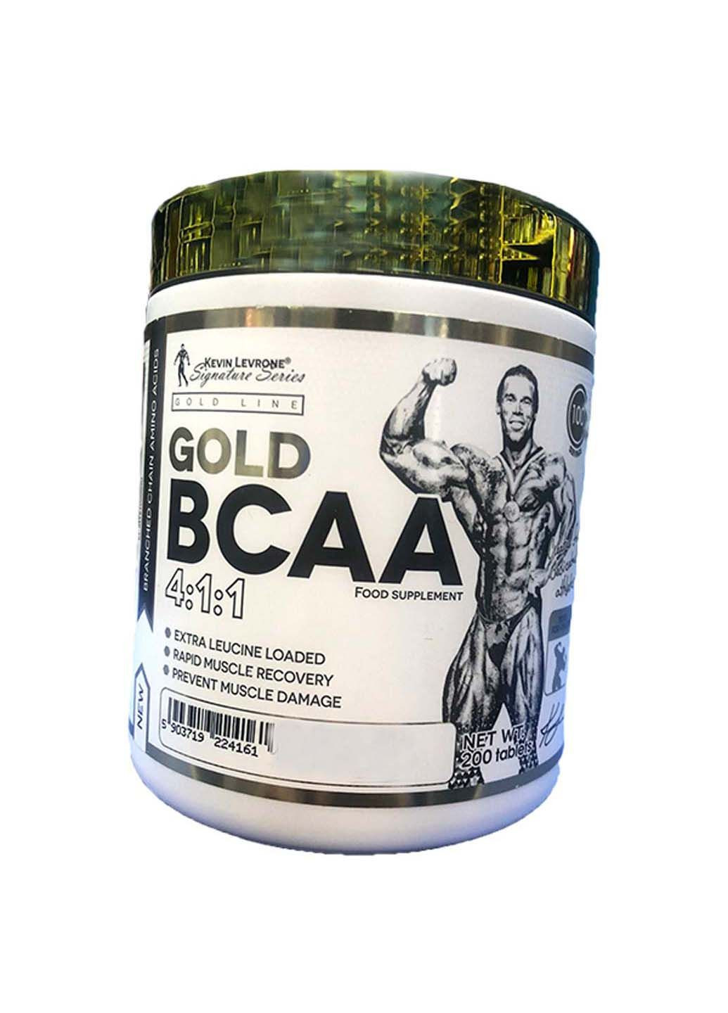 Амінокислоти для відновлення Gold BCAA 4:1:1 200таб Kevin Levrone (285794388)