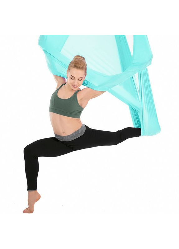 Гамак для йоги со стропами и креплением Antigravity Yoga (полиэстер, р-р 280смх5м, Мятный) SP-Planeta (361433829)