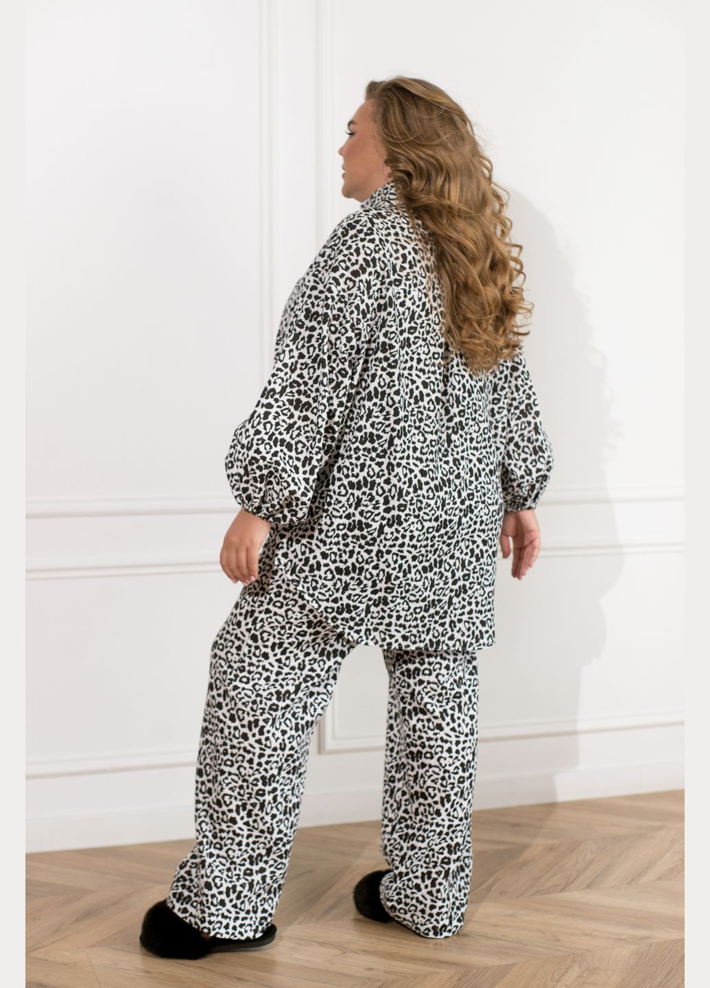 Чорна всесезон піжама сорочка + брюки Minova