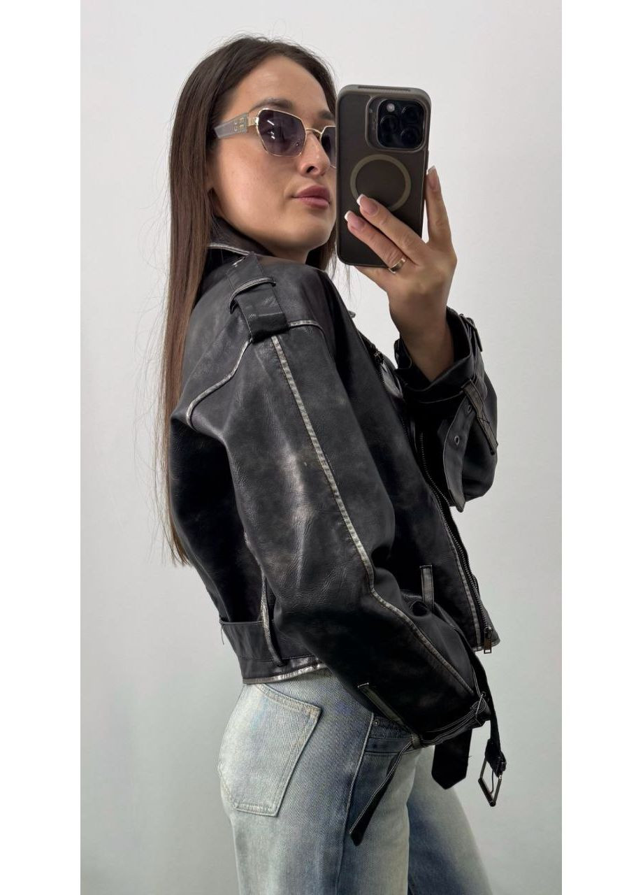 Черная куртка косуха экокожа Україна