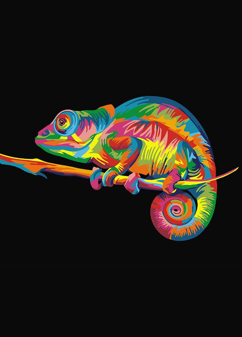 Картина по номерам. "Радужный хамелеон" GX26199, Brushme (364132265)