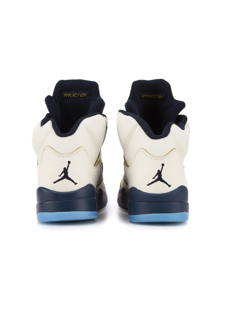 Бежевые демисезонные кроссовки мужские nike air jordan 5 retro dunk from above найк аир джордан No Brand