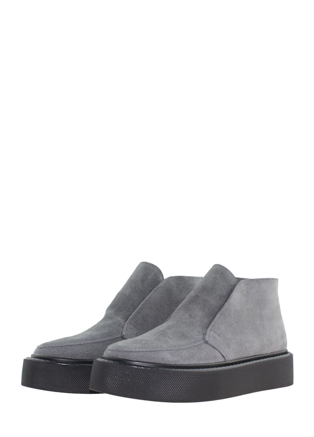 Осенние ботинки a1057 серый Alvista из натуральной замши