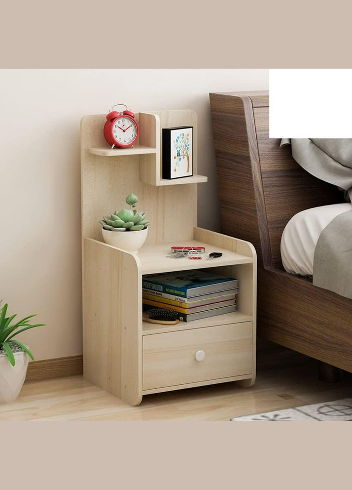 Прикроватная тумба из дерева Лекони 3 бланже (ПТМ-301301) No Brand (328081393)