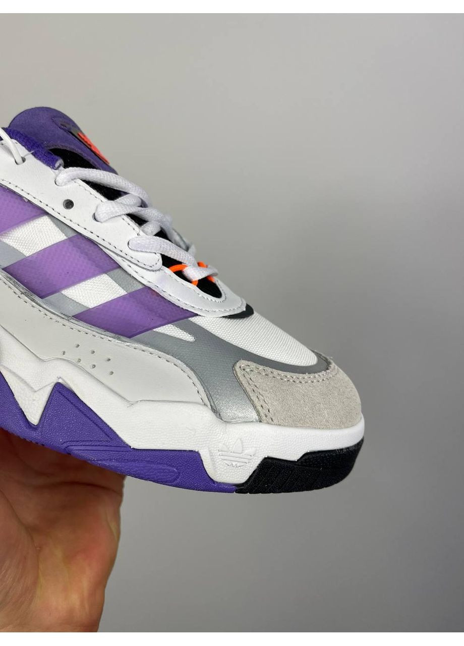 Білі Осінні кросівки чоловічі adidas niteball 2.0 ‘violet white’ gx0775 адідас найтбол No Brand