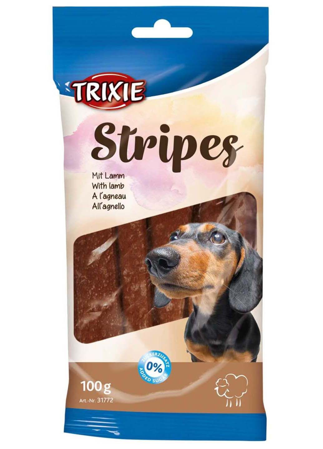 Ласощі для собак 31772 Stripes з ягням 10 шт 100 г Trixie (285779007)