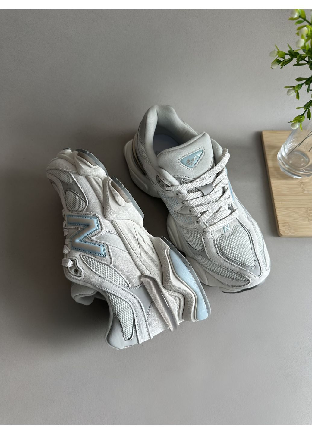 Цветные демисезонные кроссовки мужские new balance 9060 raincloud quarry blue нью беланс 9060 No Brand