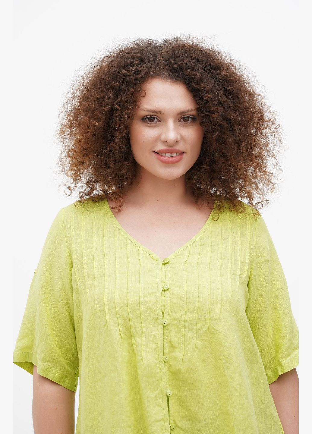 Світло-зелена блуза лілея, р., код 9301/54/393 ГАЛЕРЕЯ ЛЬОНУ