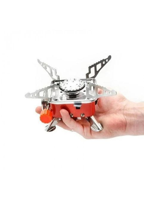 Портативна газова плита під балон K-202 Газовий пальник примус туристичний без балону Kronos (302367405)