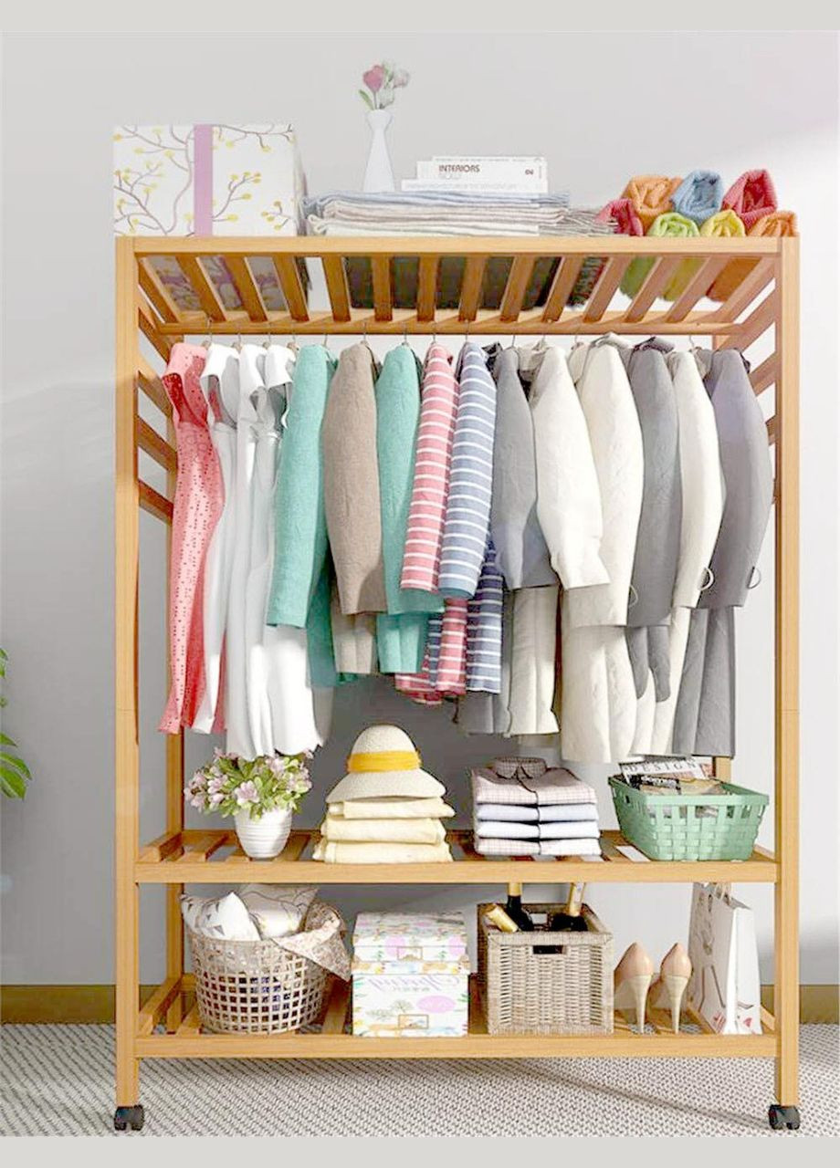 Стійка вішалка для одягу з дерева Балчик ваніль (СВГ-001402) No Brand (328080953)