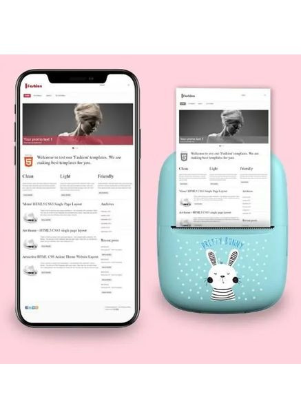 Портативний міні-принтер Bluetooth Mini Printer D7 Iron Gym (367073449)
