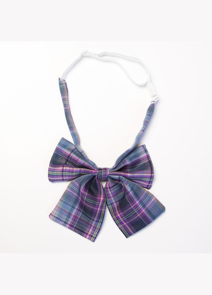Бантик в стилі аніме в клітинку фіолетовий One Size No Brand (307930656)
