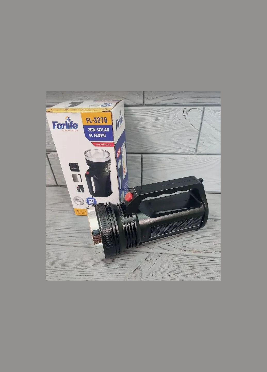 Переносной фонарь с солнечной панелью FORLIFE FL3276+Solar, 2 режима, аккумулятор, 220 В No Brand (335039719)
