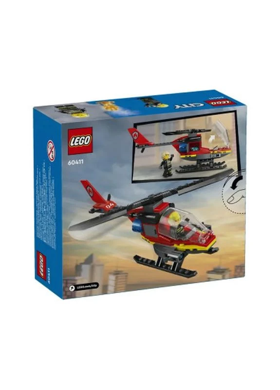 Конструктор City Пожарный спасательный вертолет 85 деталей (60411) Lego (398710171)