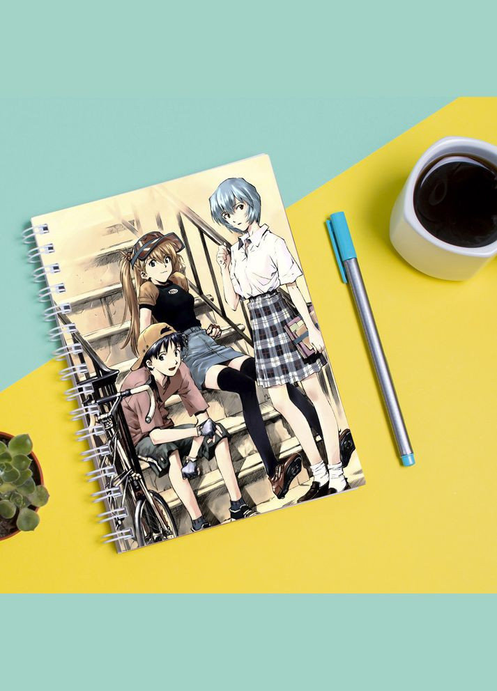 Скетчбук Sketchbook (блокнот) для рисования с принтом Neon Genesis Evangelion Евангелион нового поколения 4 Кавун блокнот для малювання (316132777)