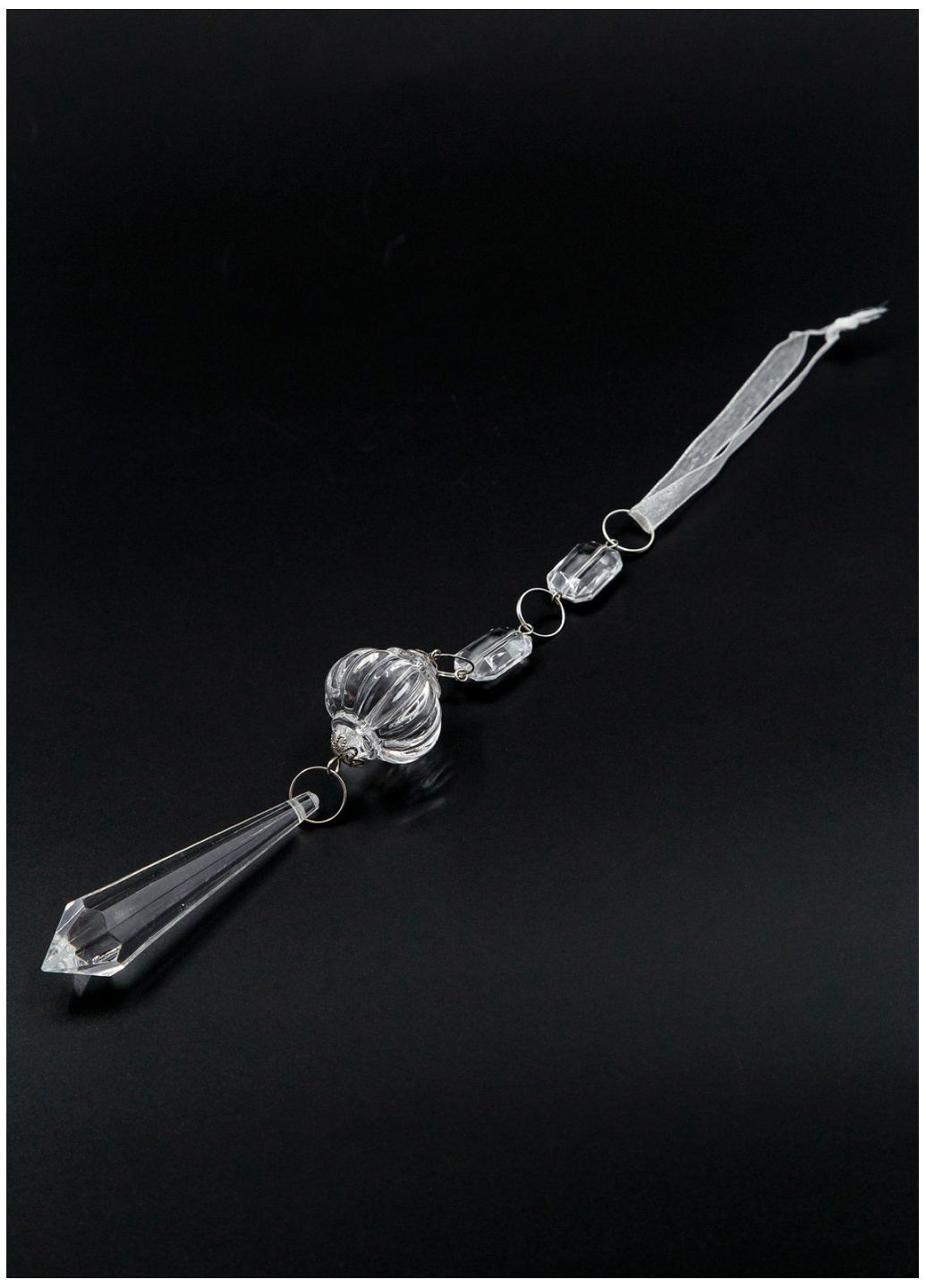 Подвеска новогодний декор из акрила длинный кристалл No Brand (362497015)