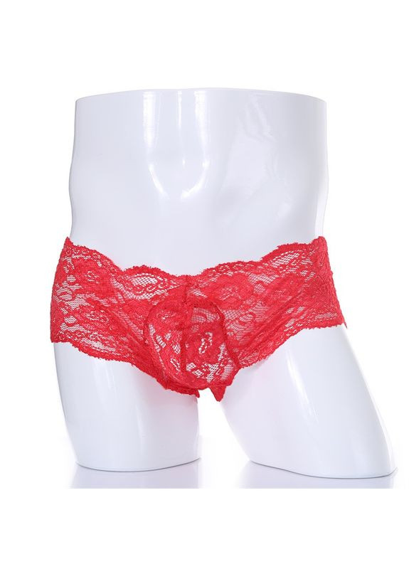 Трусики для чоловіків мереживні червоні чоловічі труси розмір XXXL A.G. (315886418)