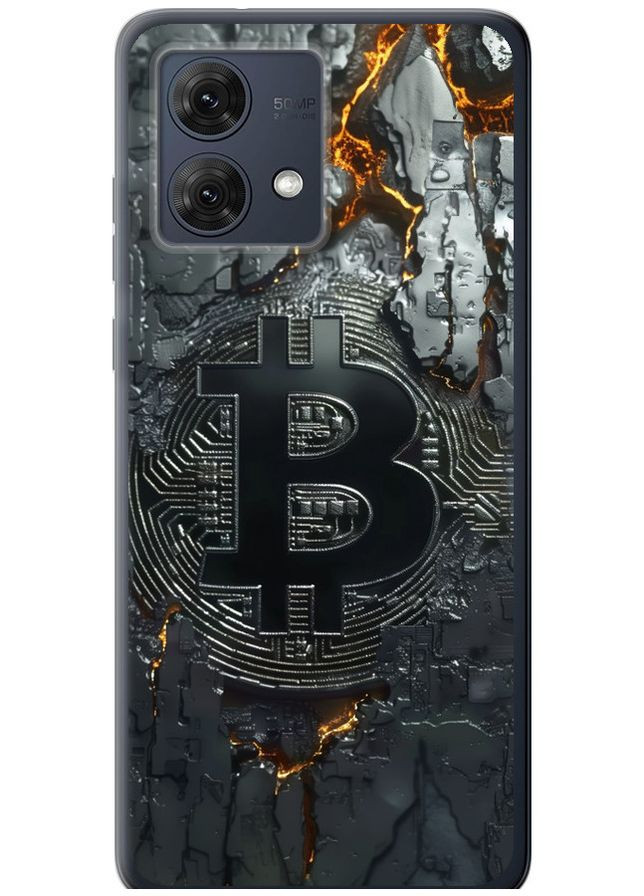 Силіконовий чохол 'Розпечений біткойн' для Endorphone Motorola Moto G84 (289716397)