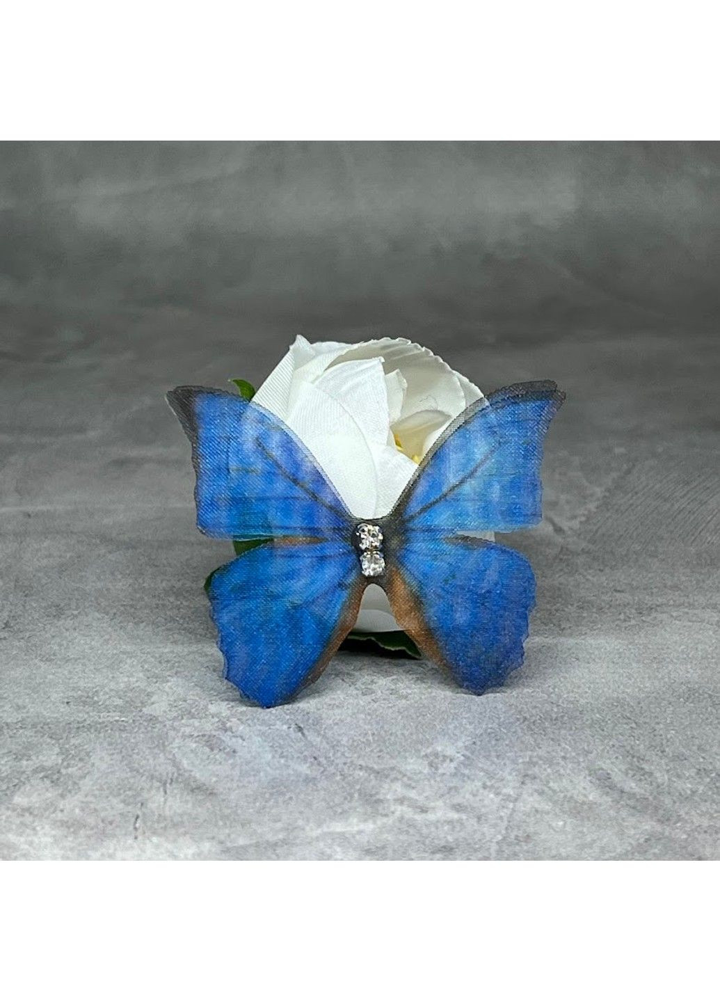 Метелик шифоновий (двошаровий), розмір ≈ 4,5*3,6 см, арт 018097, 1 шт No Brand (327878283)