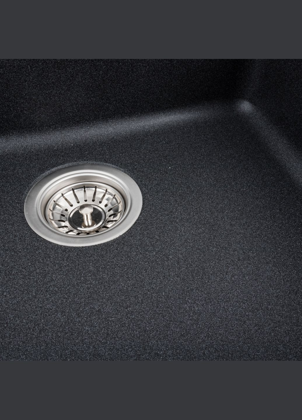 Гранітна мийка для кухні 5852 VESTA матовий Карбон Platinum (269793325)