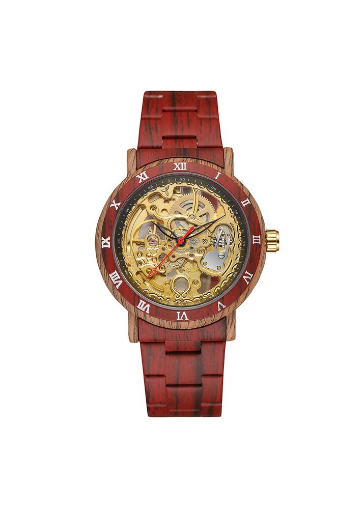 Механічний годинник Red-Gold для чоловіків стильний наручний годинник з люмінесцентним підсвічуванням ProDobro (367264879)